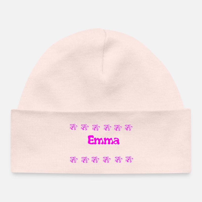 Emma bubble florale rose - Bonnet bébé bio - rose pâle