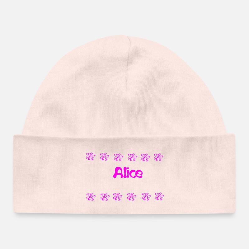 Alice Bubble Rose Florale - Bonnet bébé bio - rose pâle