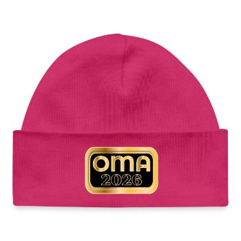 OMA 2026 BABY ANKÜNDIGUNG - Baby Organic Mütze - hot Pink - Vorne