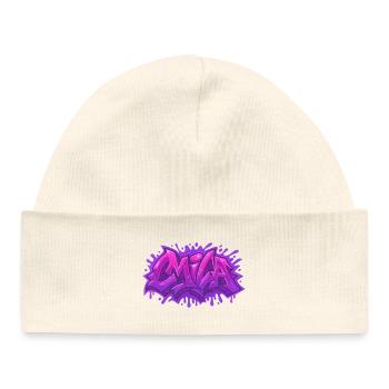 Graffiti MILA Name Gift Ideal Printable - Baby Organic Beanie - pale pink - Front