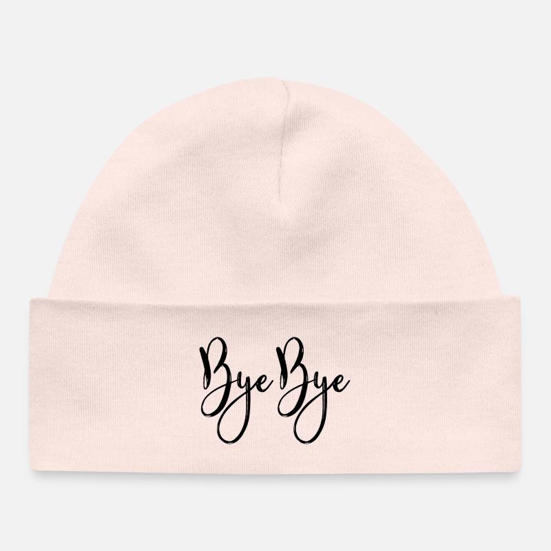 Bye bye - Bonnet bébé bio - rose pâle