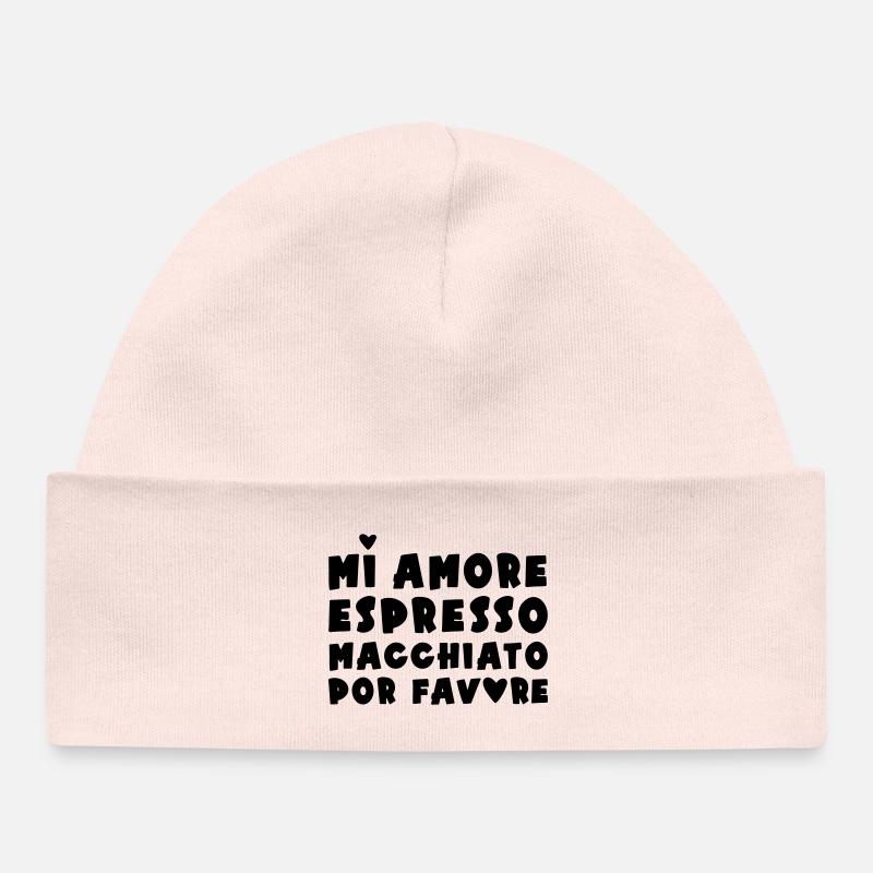 Espresso Macchiato - Bonnet bébé bio - rose pâle