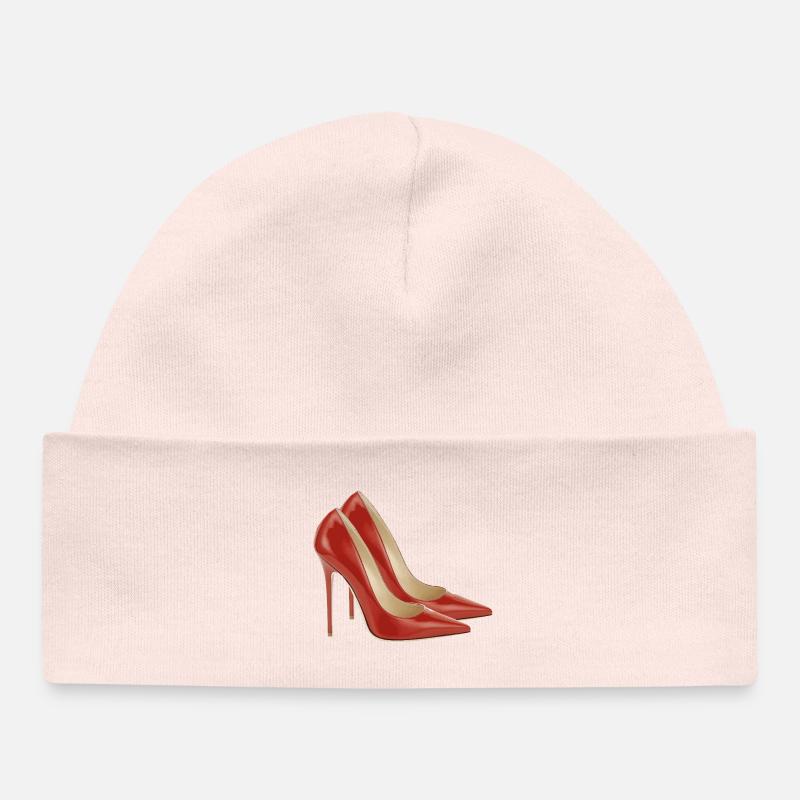 Pump it up - escarpins rouges - Bonnet bébé bio - rose pâle