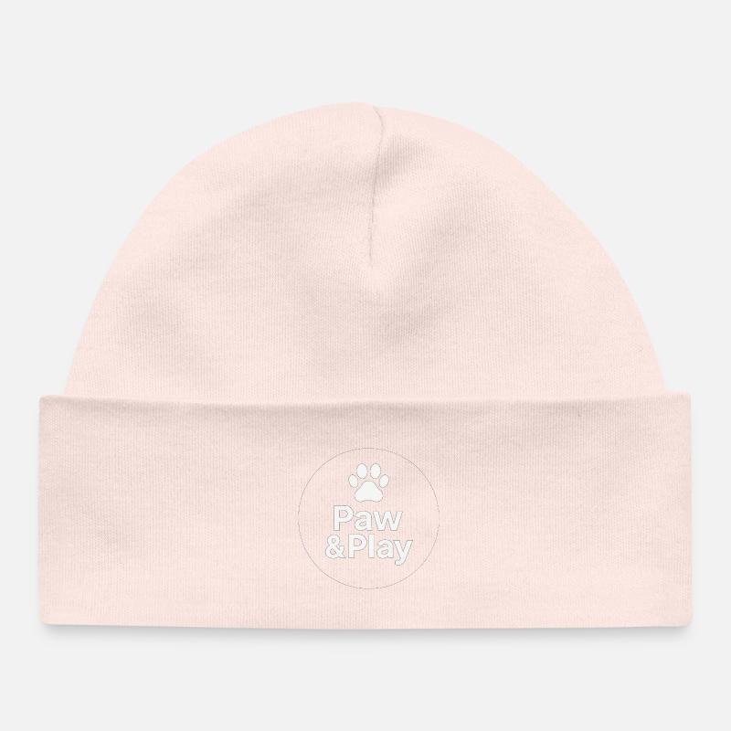 Paw & Play Paw Joy Design - Bonnet bébé bio - rose pâle