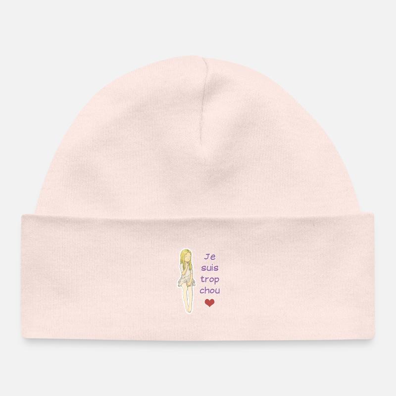 Je suis trop chou - Bonnet bébé bio - rose pâle