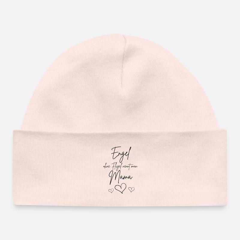 Les anges sans ailes s’appellent maman - Bonnet bébé bio - rose pâle