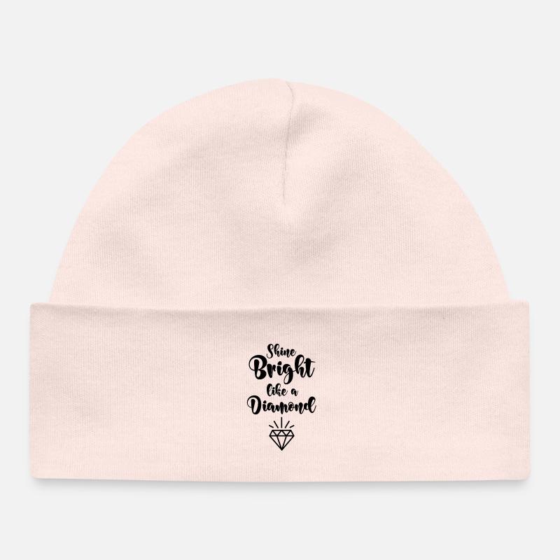 Brille comme un diamant - Bonnet bébé bio - rose pâle