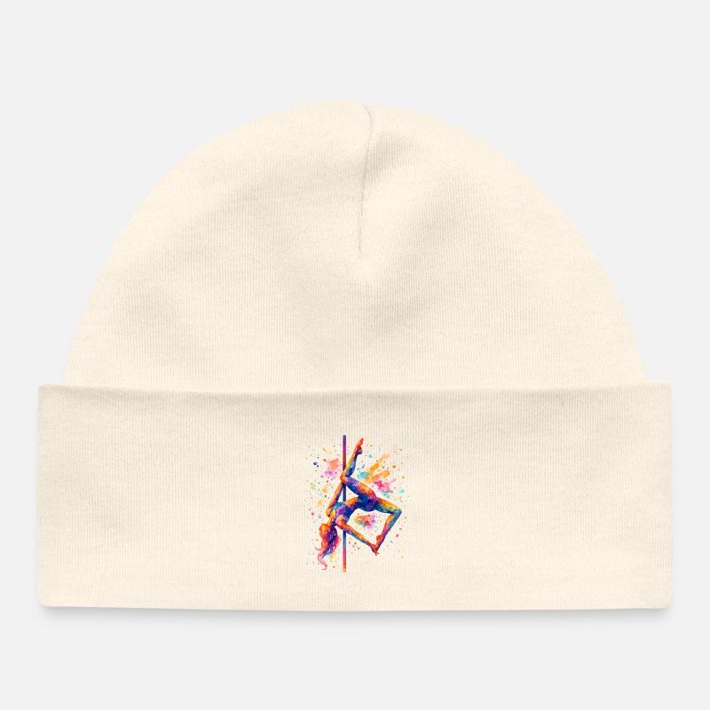 Pole Dance Pole Dancer Aquarelle Cadeau coloré - Bonnet bébé bio - écru doux