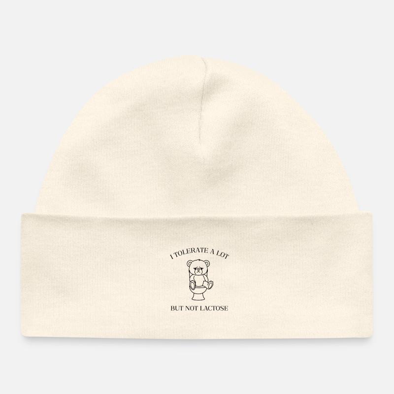 Moody Teddy – Pas de lactose autorisé - Bonnet bébé bio - écru doux