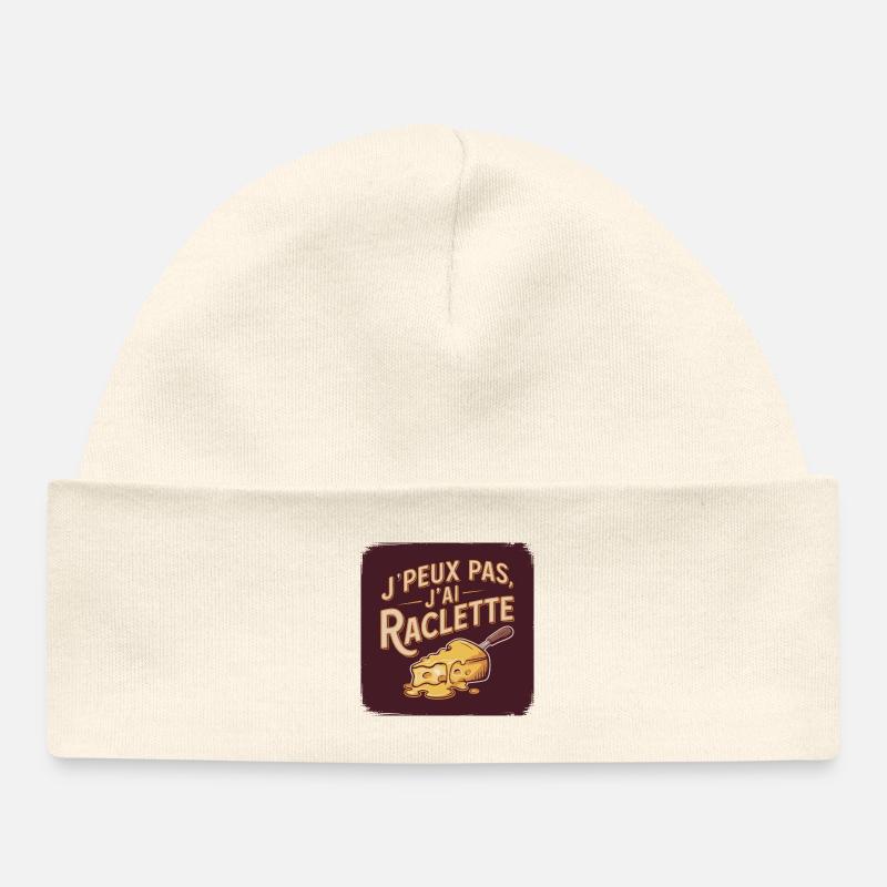 J’peux pas j’ai Raclette - Bonnet bébé bio - écru doux
