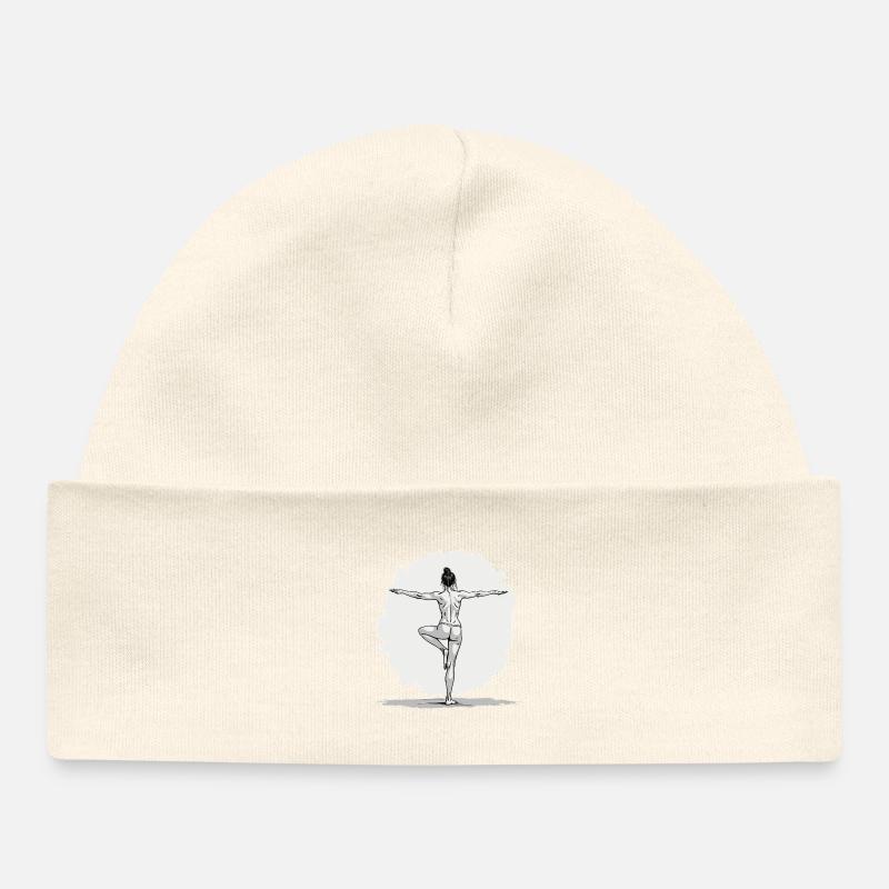 Yoga Exercice, Équilibre, Pleine Conscience et Relaxation - Bonnet bébé bio - écru doux