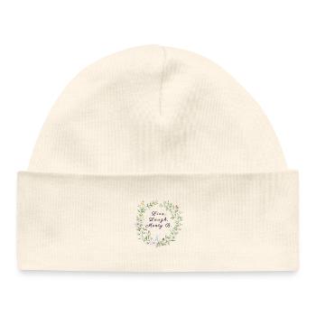 Live, Laugh, Menty B. | Ironic breakdown - Baby Organic Beanie - soft Ecru - Front