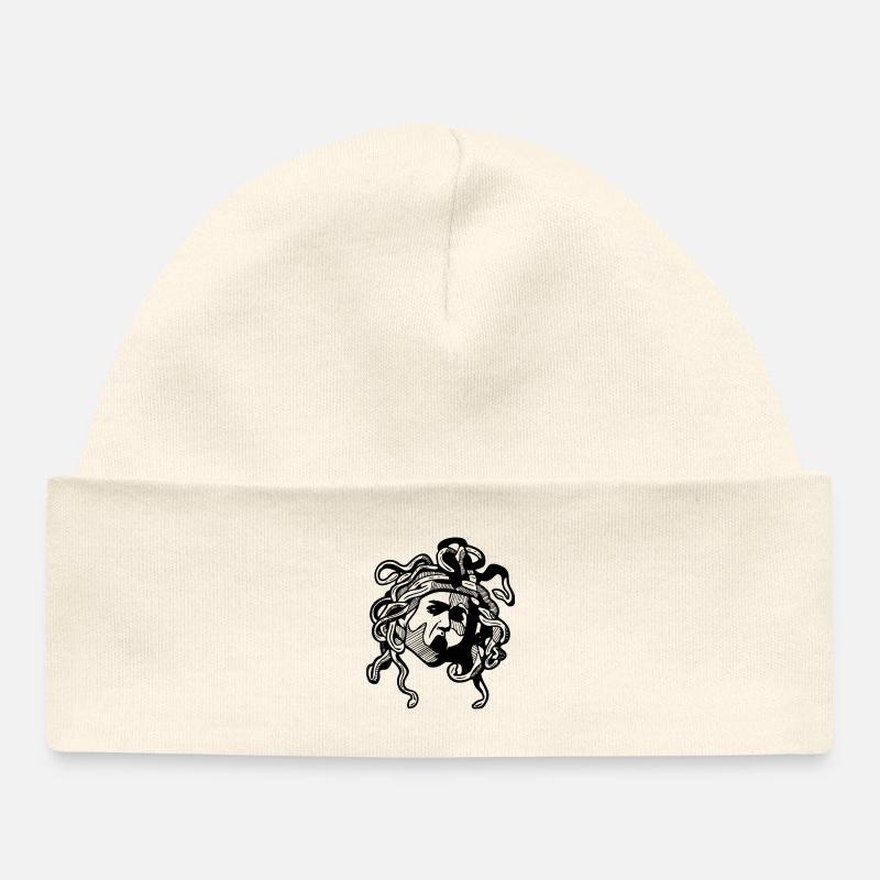 Tête de Méduse Caravage - Bonnet bébé bio - écru doux
