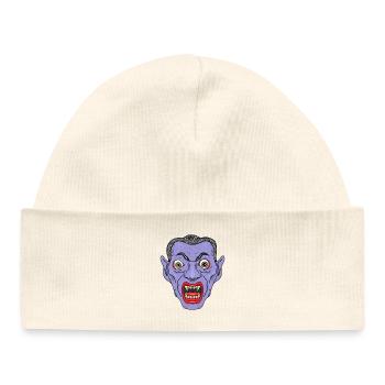 Visage de diable vampire - Bonnet bébé bio - écru doux - Devant