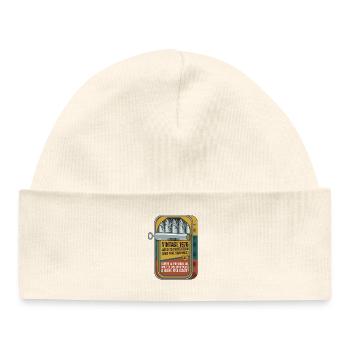 Vintage 1976 Sardinen Retro - Baby Organic Mütze - Natur - Vorne