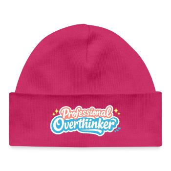 PROFESSIONAL OVERTHINKER Vintage - Baby Organic Mütze - hot Pink - Vorne