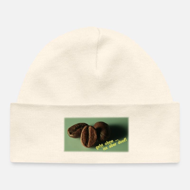 Grains de café - Bonnet bébé bio - écru doux
