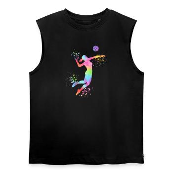 Volleyball Mädchen Volleyballerin Beachvolleyball - Frauen Organic Sleeveless T-Shirt - Schwarz - Vorne - AI Model Female 172 light (172cm)