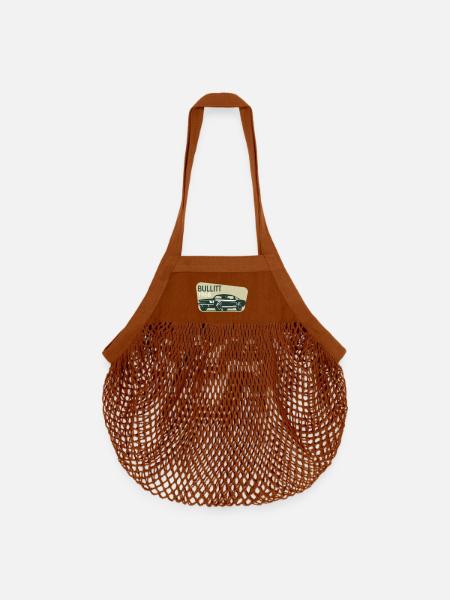 Oldtimer 1968 Auto Retro - Organic Mesh-Einkaufstasche - texas orange
