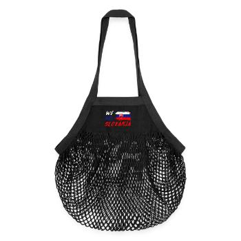 Wir sind Slowakei - Organic Mesh-Einkaufstasche - Schwarz - Vorne