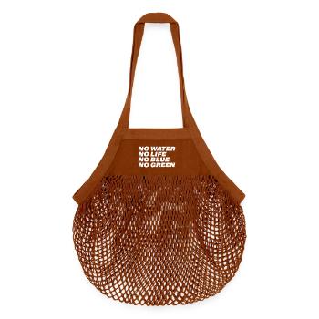 WATER - Organic Mesh Shopping Bag - texas orange - Front