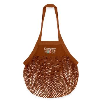 Emergency Nurse Leopard Print - Organic Mesh Shopping Bag - texas orange - Front