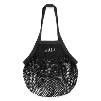 Vintage Handball Evolution - Organic Mesh-Einkaufstasche - Schwarz - Vorne
