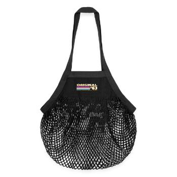 1963 - Organic Mesh-Einkaufstasche - Schwarz - Vorne