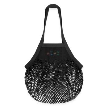 Quatre Éléments - Sac de courses en mesh bio - noir - Devant