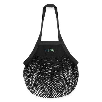 Heartbeat Programmer Developer - Organic Mesh Shopping Bag - black - Front