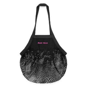 Résultats > Excuses | Dicton motivant - Sac de courses en mesh bio - noir - Devant