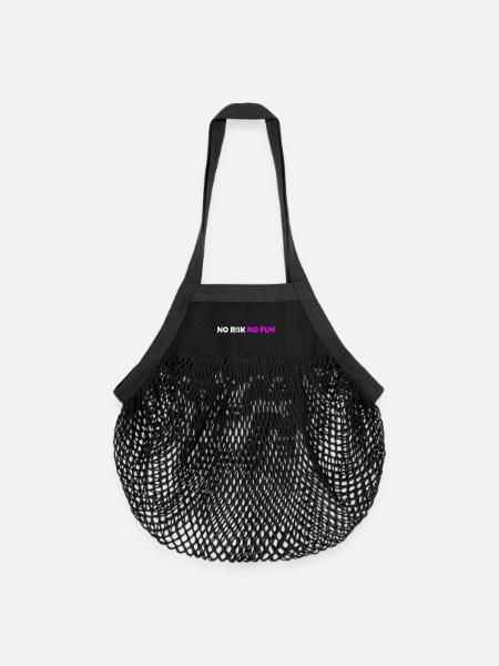 No Risk - Organic Mesh Shopping Bag - black