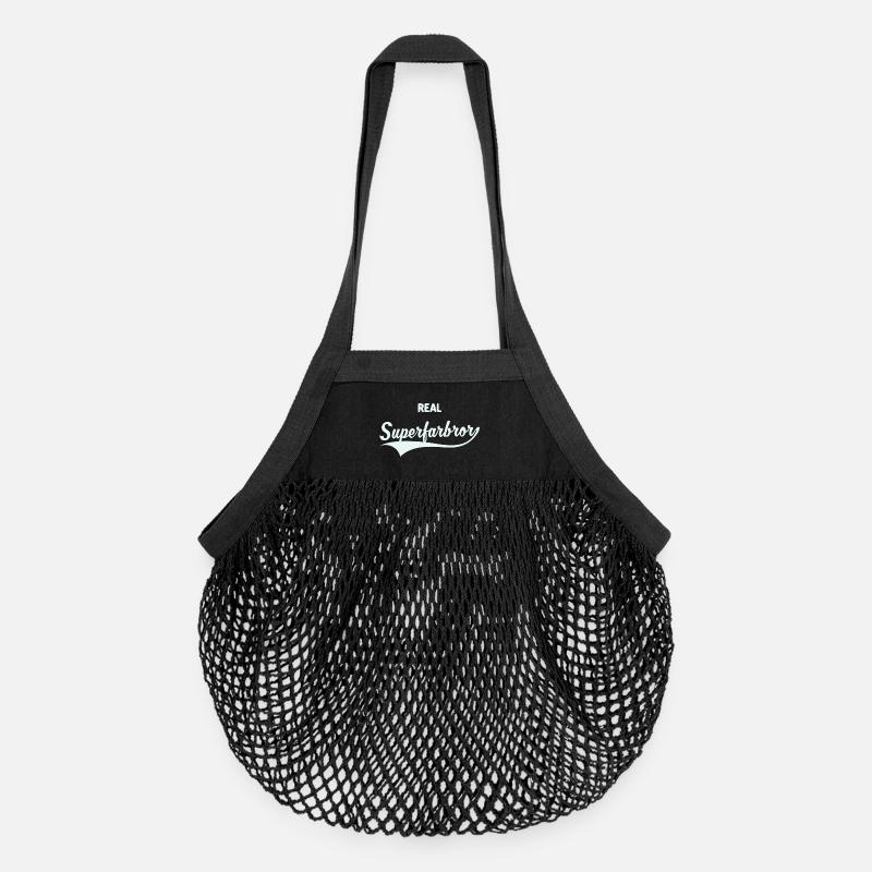 Real Superfarbror - Sac de courses en mesh bio - noir