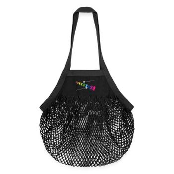 Regenbogen Xylophon – Farbenfrohes Musikinstrument - Organic Mesh-Einkaufstasche - Schwarz - Vorne