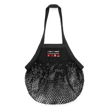 Plan du jour - Sac de courses en mesh bio - noir - Devant