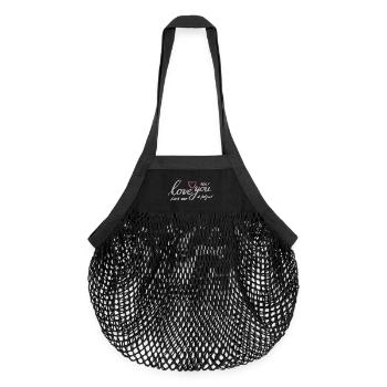 Love Yourself Heart Motif - Organic Mesh Shopping Bag - black - Front