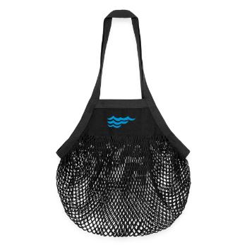 ocean waves - Organic Mesh Shopping Bag - black - Front