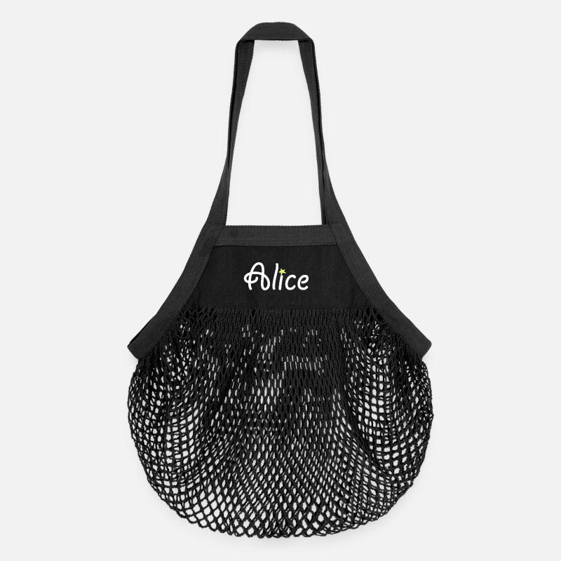 Alice - Sac de courses en mesh bio - noir