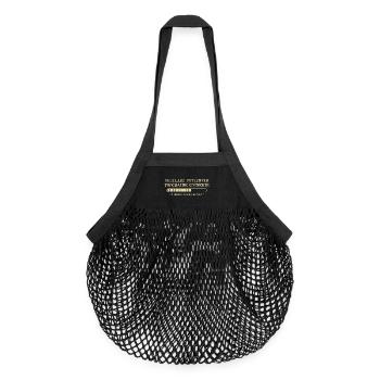 Veuillez patienter prochaine connerie - Sac de courses en mesh bio - noir - Devant