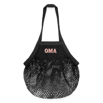 Chemise cadeau en patchwork OMA Coussin - Sac de courses en mesh bio - noir - Devant