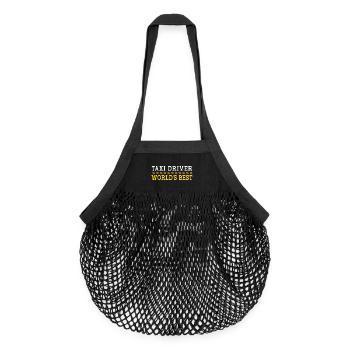 Taxi Chauffeur de taxi - Sac de courses en mesh bio - noir - Devant