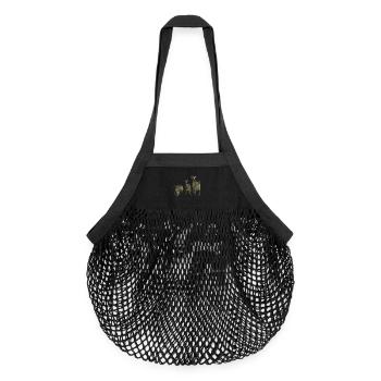 Chèvres de ferme - Sac de courses en mesh bio - noir - Devant