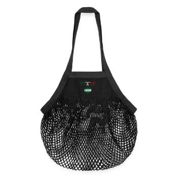 Italienischer Stolz, Flagge von Italien - Organic Mesh-Einkaufstasche - Schwarz - Vorne