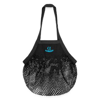 Alpha animal - Organic Mesh Shopping Bag - black - Front