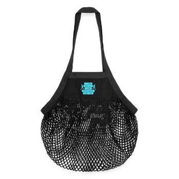 Je cours de très longues distances pour un marathon amusant - Sac de courses en mesh bio - noir - Devant