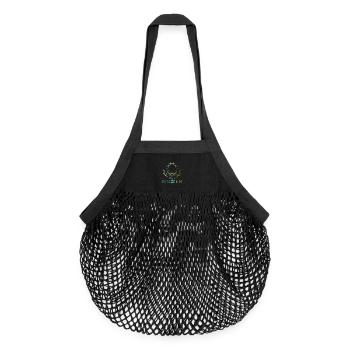Kazakhstan eagle lettering - Organic Mesh Shopping Bag - black - Front