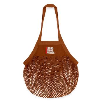 Logos Ethos Pathos Rhétorique Étudiant en Philosophie - Sac de courses en mesh bio - texas orange - Devant