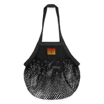Tucson Gradient Block Typo - Organic Mesh Shopping Bag - black - Front