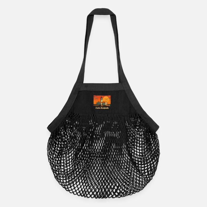 Cala Ratjada - Mallorca - Organic Mesh-Einkaufstasche - Schwarz