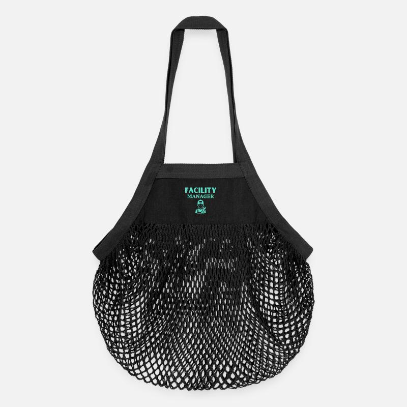 Gestionnaire d’installations - Sac de courses en mesh bio - noir